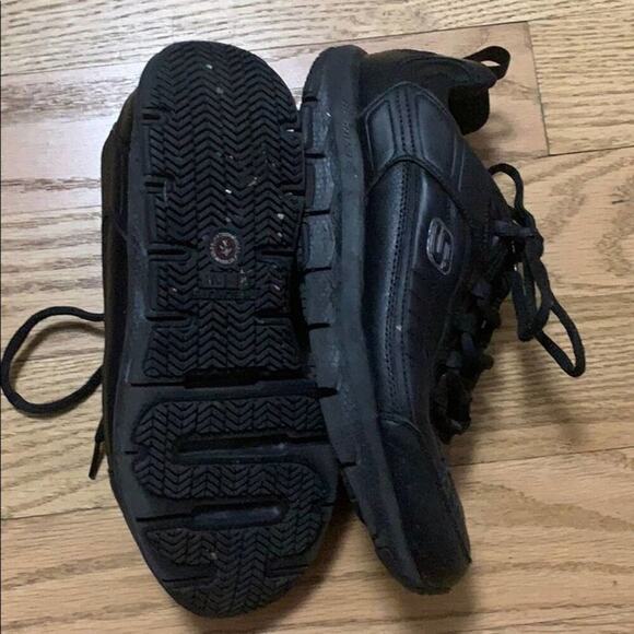 SKECHERS‎ WORK RESALYTE LEATHER  BLACK SHOE… - Picture 6 of 8